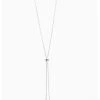 Next Damen PAVÃ© TEARDROP LARIAT - Halskette - Silver