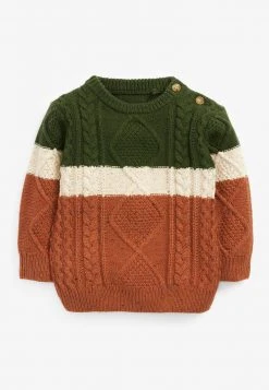 Next Kinder CABLE CREW - Strickpullover - Green