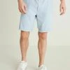 Next Herren BELTED WITH STRETCH - Shorts - Light Blue Oxford
