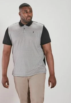 Next PLUS SIZE - Poloshirt - Black Dogtooth Print | Herren