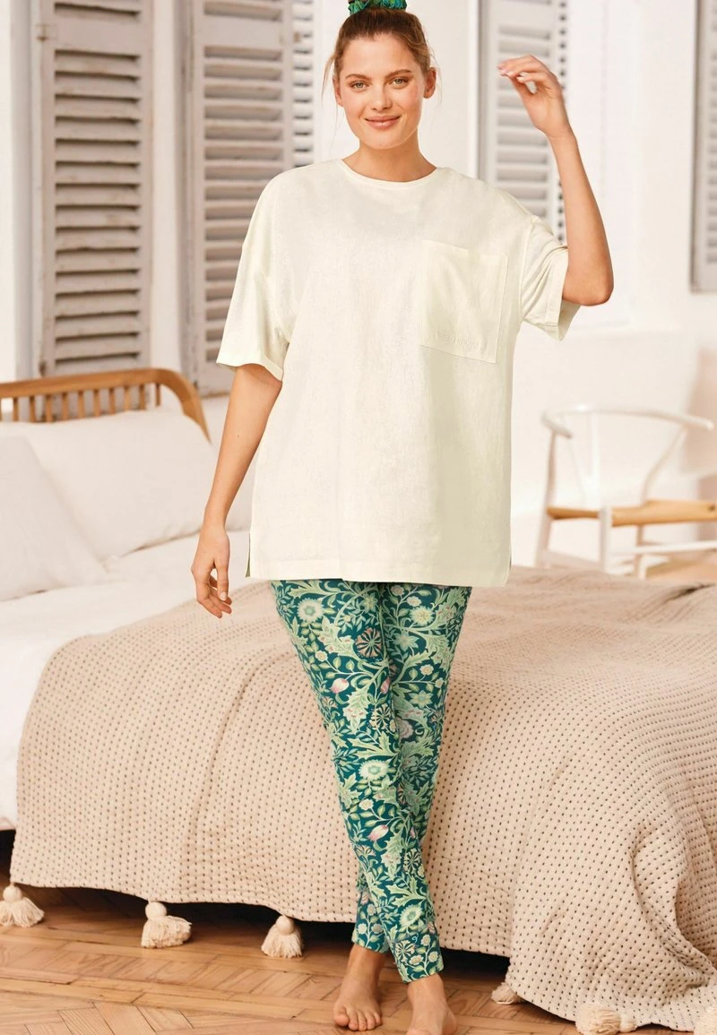 Next Damen MORRIS & CO. SET - Nachtwäsche Set - Green Floral 2 Next Damen MORRIS & CO. SET - Nachtwäsche Set - Green Floral – Bild 2