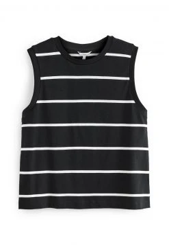 Damen NEXT CREW NECK TANK - Top - Black White Stripe -Next Verkäufe 2022 17f84857e04e4b068a91958716934c81