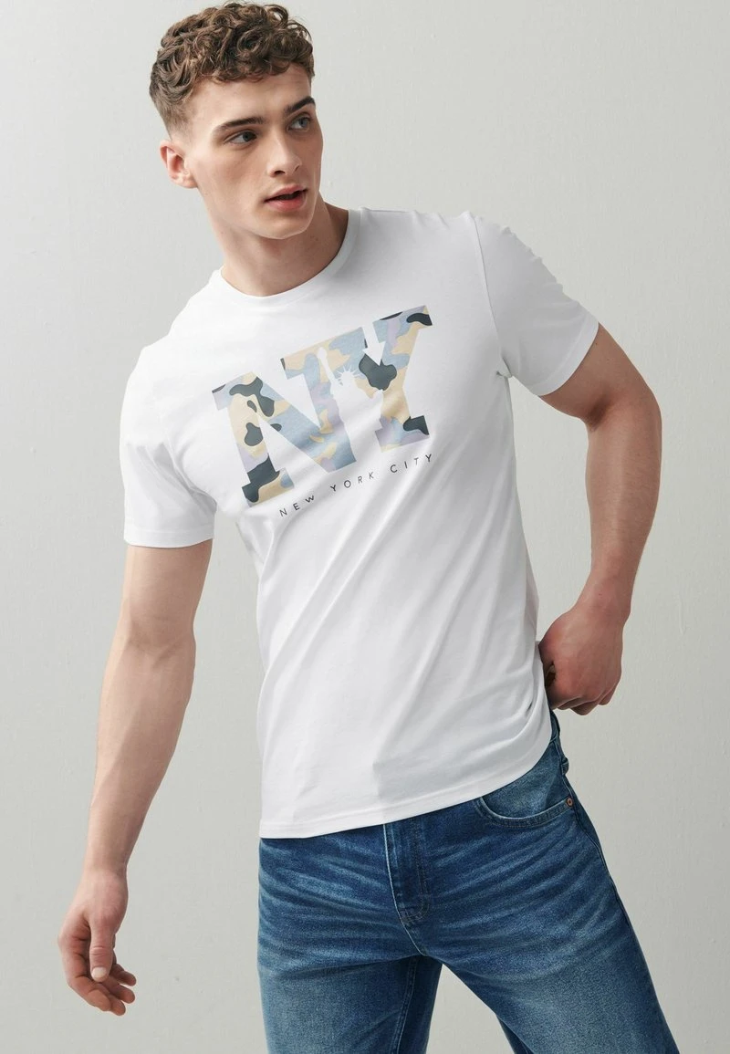 Next Herren GRAPHIC - T-Shirt Print - White 1 Next Herren GRAPHIC - T-Shirt Print - White