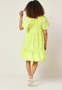 Next Damen SHORT SLEEVE BRODERIE MINI KAFTAN - Freizeitkleid - Yellow -Next Verkäufe 2022 190e0d0b9c334af8b3141a71c0a4c27b