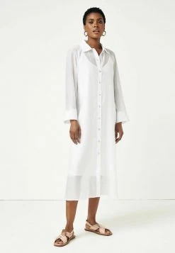 Next Damen LONGLINE - Blusenkleid - White