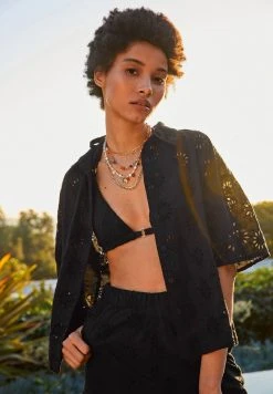 Next Damen SHORT SLEEVE - Hemdbluse - Black