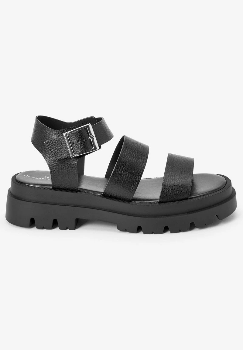 Next Damen CHUNKY THREE STRAP BUCKLE - Plateausandalette - Black 2 Next Damen CHUNKY THREE STRAP BUCKLE - Plateausandalette - Black – Bild 2