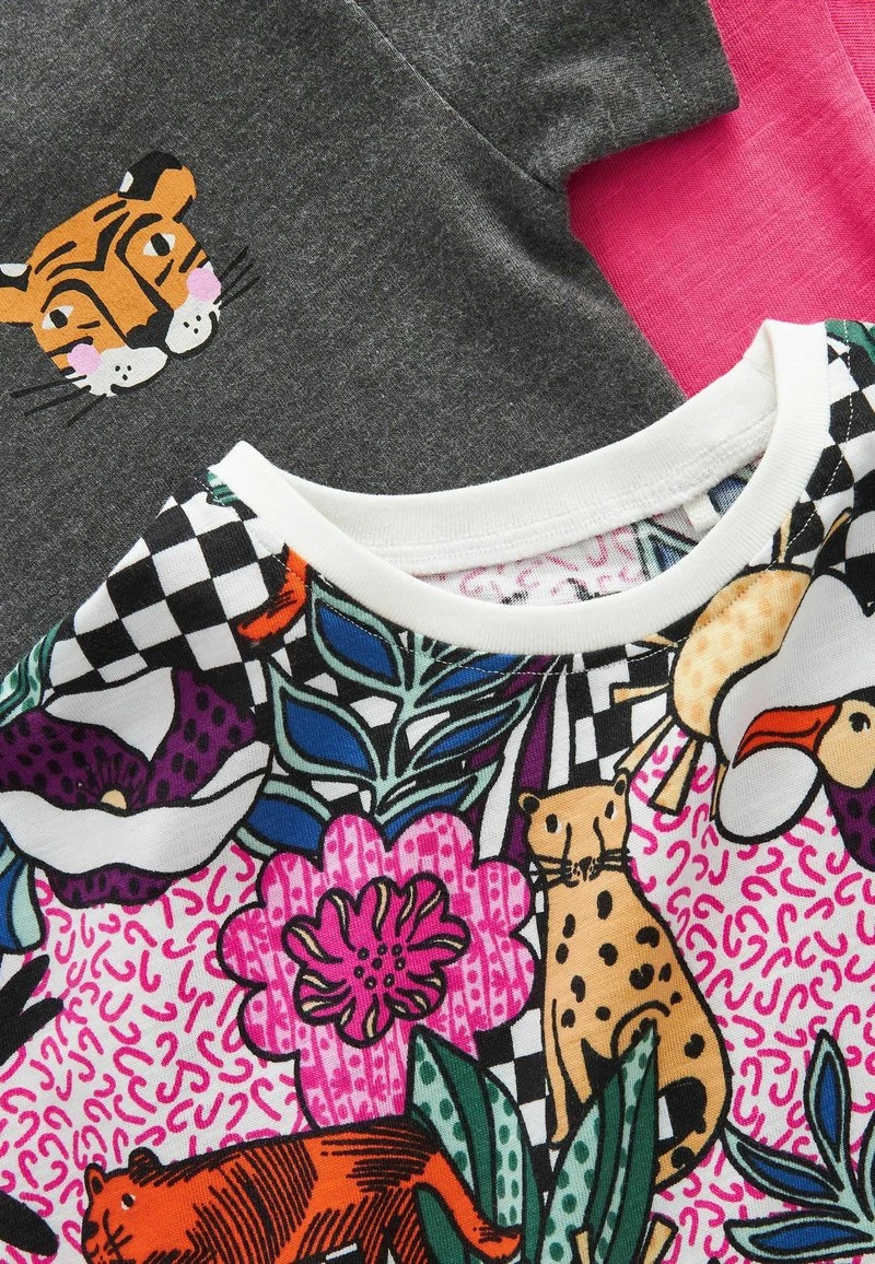 Next Kinder 3 PACK - T-Shirt Print - Pink /black 6 Next Kinder 3 PACK - T-Shirt Print - Pink /black – Bild 6