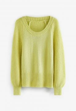 Next VOOP NECK - Strickpullover - Green | Damen -Next Verkäufe 2022 19bb54eb00984e9ba1d0ae282f01109a