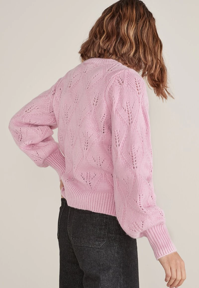 Next Damen POINTELLE STITCH VOLUME SLEEVE - Strickpullover - Pink 3 Next Damen POINTELLE STITCH VOLUME SLEEVE - Strickpullover - Pink – Bild 3