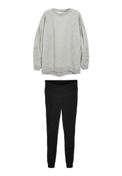 Next Damen SET - Nachtwäsche Set - Grey Broderie