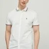 Next STRETCH OXFORD TIPPED COLLAR SHORT SLEEVE - Hemd - White | Herren