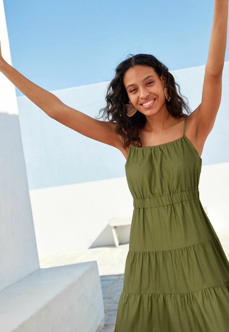 Next Maxikleid - Khaki Green | Damen 3 Next Maxikleid - Khaki Green | Damen – Bild 3