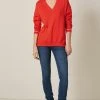 Next Damen SIDE RIB DETAIL - Strickpullover - Red