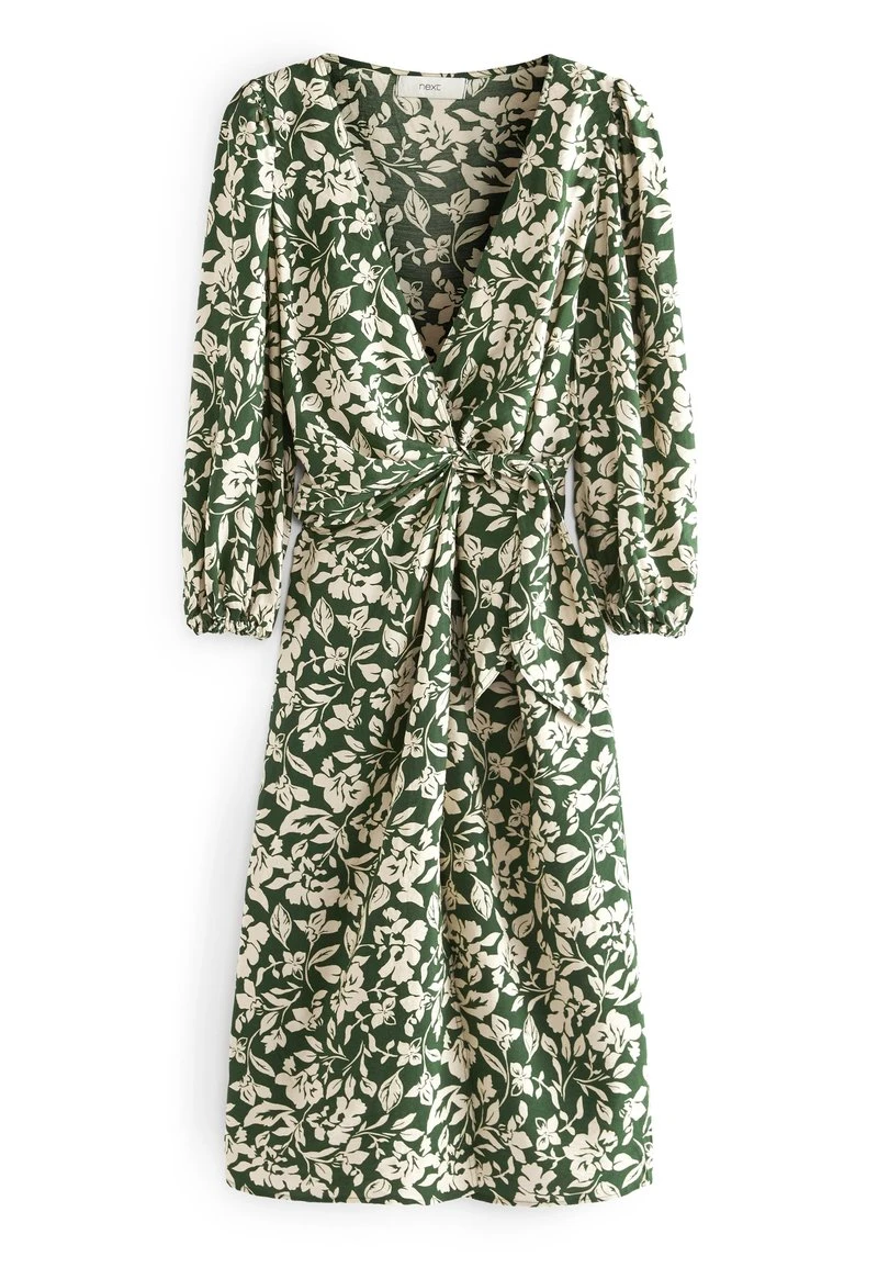 Next Damen KIMONO WRAP DRESS - Freizeitkleid - Green Floral 5 Next Damen KIMONO WRAP DRESS - Freizeitkleid - Green Floral – Bild 5