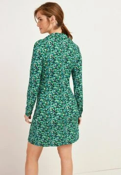 Next Damen LONG SLEEVE RUCHED - Blusenkleid - Green Floral Print -Next Verkäufe 2022 1f61f10b5b7a4b2bb005fdf81497c347