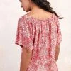 Next Damen Bluse - Morris Co Red Print