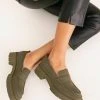 Next Damen RUBBERISED CHUNKY LOAFERS - Mokassin - Khaki