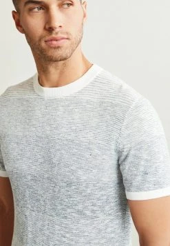 Next Herren KNITTED - T-Shirt Print - Blue Ecru White Ombre Stripe -Next Verkäufe 2022 203c58975f76460bb571a0166bf71829