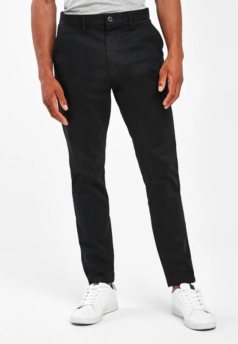 Next DARK BLUE TAPERED SLIM FIT STRETCH CHINOS - Chino - Black | Herren 1 Next DARK BLUE TAPERED SLIM FIT STRETCH CHINOS - Chino - Black | Herren