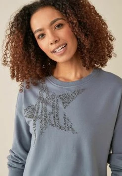 Next Damen GRAPHIC - Sweatshirt - Blue -Next Verkäufe 2022 208522b95ea047ccad6c50b87c046057