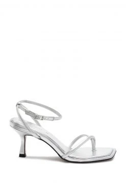Damen NEXT SIGNATURE STRAPPY TOE LOOP HEEL - Riemensandalette - Silver Grey