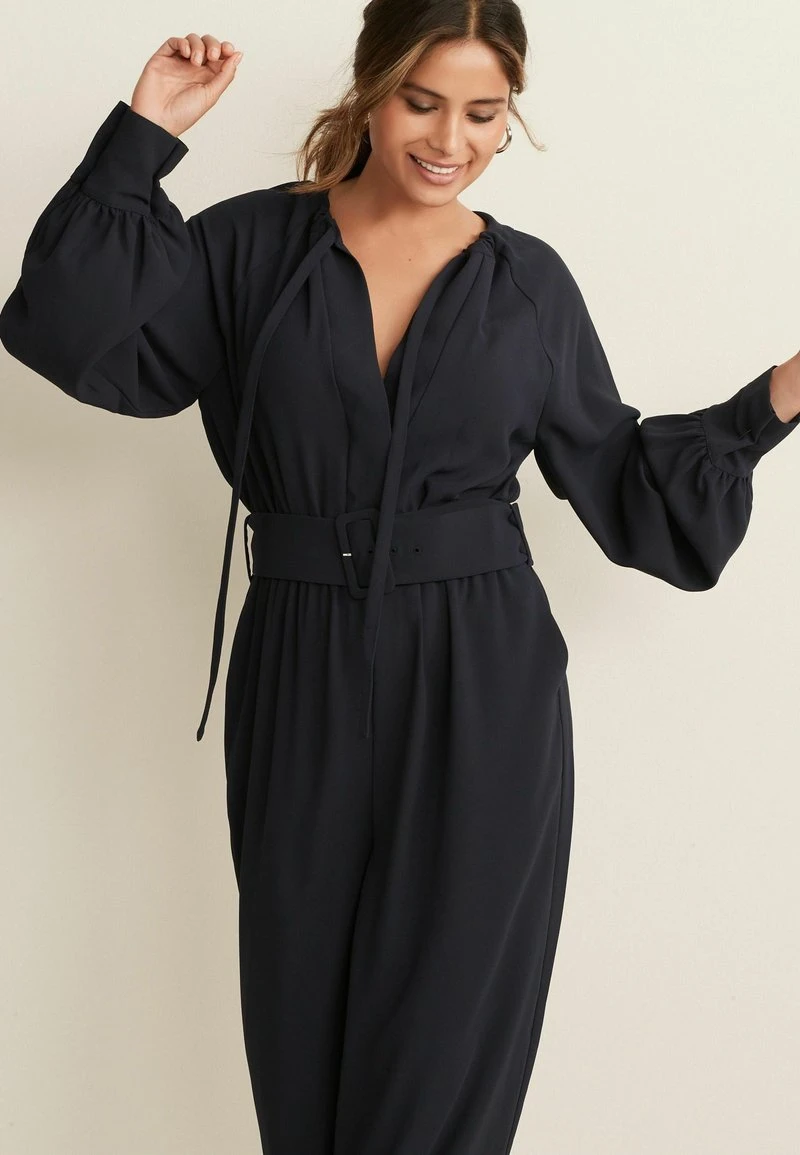 Next TIE NECK CREPE - Jumpsuit - Dark Blue | Damen 3 Next TIE NECK CREPE - Jumpsuit - Dark Blue | Damen – Bild 3