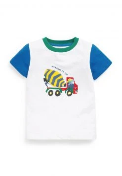 Next Kinder INTERACTIVE DIGGER DINOSAUR SHORT SLEEVE - T-Shirt Print - White