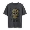Next Kinder SHORT SLEEVE GRAPHIC - T-Shirt Print - Charcoal Grey Skull