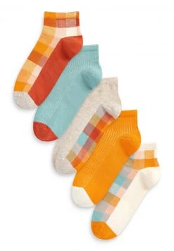 Next Damen 5 PACK - Socken - Check Yellow Blue