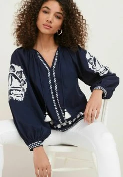 Next Damen TASSEL NECK DETAIL KAFTAN - Bluse - Navy Blue -Next Verkäufe 2022 20e80cb095af4c61b37445e204518101
