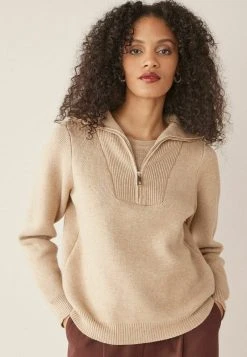 Next Damen Strickpullover - Camel
