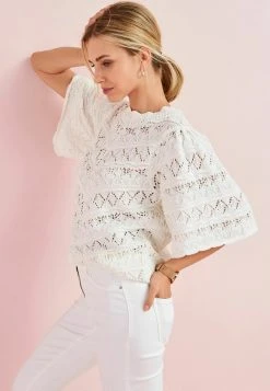 Next Damen T-Shirt Print - White