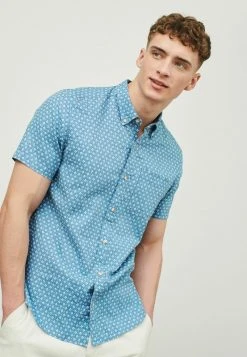 Next Herren SHORT SLEEVE - Hemd - Blue White