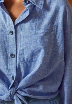 Next Damen KNOT FRONT - Hemdbluse - Blue Chambray -Next Verkäufe 2022 22dfb8fd89764543b59d68bf855bf7f7