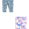 Next Kinder 2 PACK CROPPED - Leggings - Hosen - Blue Pink Tie Dye And Summer Print
