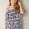 Next Damen SCHULTERFREIES IM BATIKLOOK - Bluse - Purple
