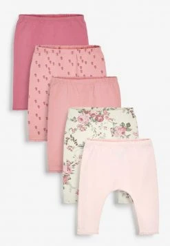 Next Kinder FLORAL 5 PACK (0MTHS-3YRS) - Leggings - Hosen - Pink/light Green