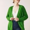 Next Damen LONGLINE - Strickjacke - Green