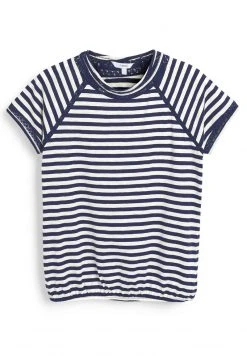 Next BUBBLEHEM RAGLAN - T-Shirt Print - Navy Blue White Stripe | Damen -Next Verkäufe 2022 2545e7c7f5754e59aabfd680577674d5
