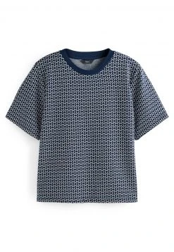 Next Damen JACQUARD - T-Shirt Print - Navy Blue Geo -Next Verkäufe 2022 255676bd561644a0bb43498e963e587e
