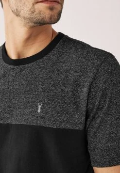 Next Herren BLOCK - T-Shirt Print - Black Charcoal Grey Marl -Next Verkäufe 2022 25c4e34a38c847ed8cfb8e1d040f3746