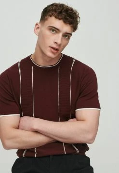 Next Herren KNITTED - T-Shirt Print - Burgundy Red -Next Verkäufe 2022 25fd0445907d46b580b0f44941d2494a