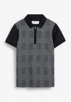 Next ZIP NECK SHORT SLEEVE - Poloshirt - Grey | Kinder