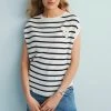 Next Damen T-Shirt Print - Navy Blue White
