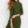 Next Damen LONG SLEEVE - Strickkleid - Khaki