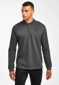Next Herren LONG SLEEVE - Poloshirt - Grey