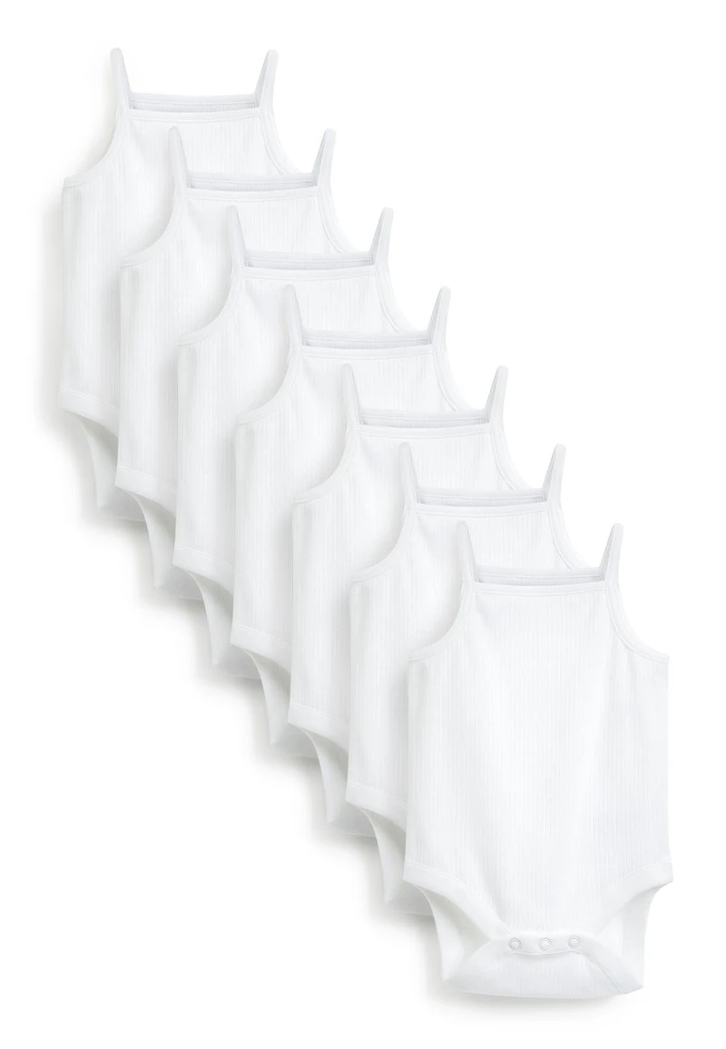 Next Kinder 7 PACK VESTS - Body - White 1 Next Kinder 7 PACK VESTS - Body - White