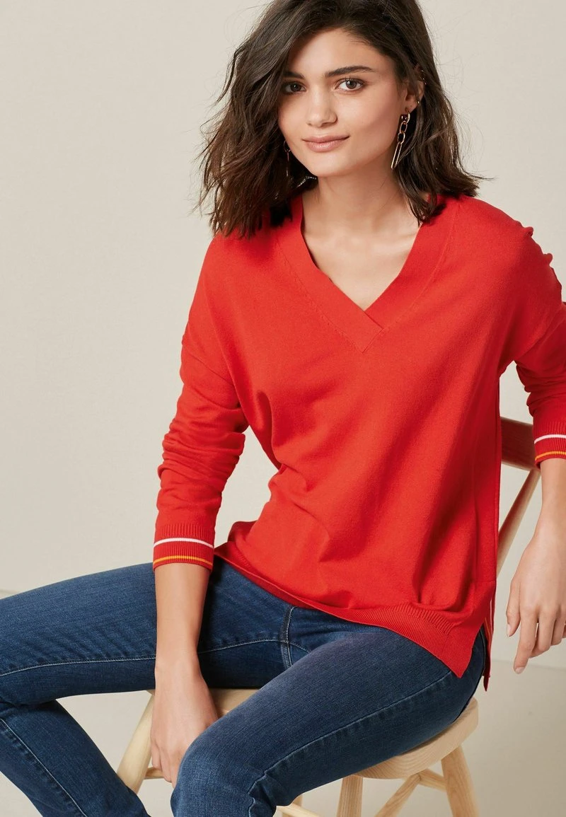 Next Damen SIDE RIB DETAIL - Strickpullover - Red 4 Next Damen SIDE RIB DETAIL - Strickpullover - Red – Bild 4