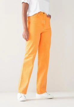 Next Damen Jeans Straight Leg - Orange